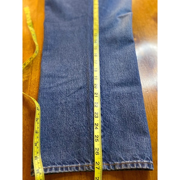 Madewell Low Slung Straight Jeans Button Fly Medium Wash Denim 32P - Picture 13 of 14